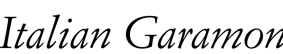 Italian Garamond Italic BT Yazı tipi ücretsiz indir